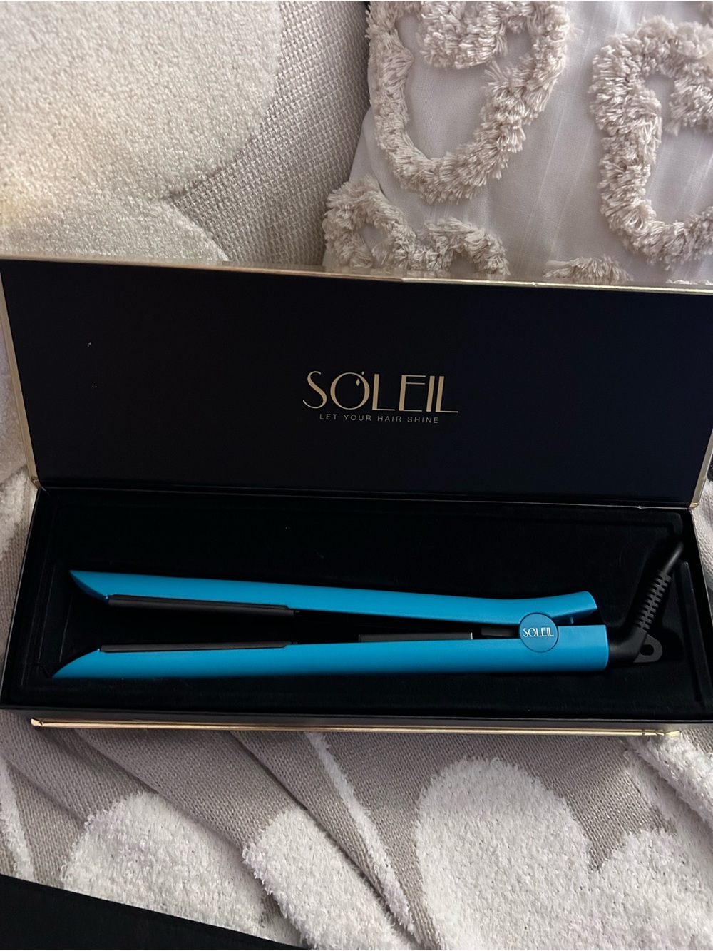 Soleil Blue Ceramic Sleek Flat Iron